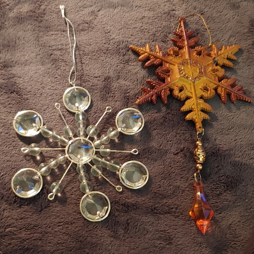 2pc 🎄 Christmas  Snowflake Ornament Set